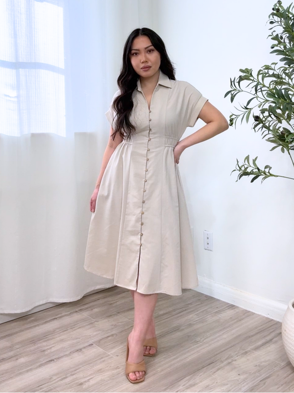 Auggie Linen Button Dress