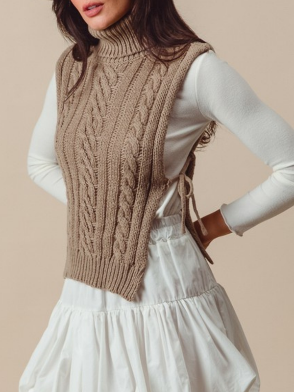 Brooke Turtle Neck Sweater Vest