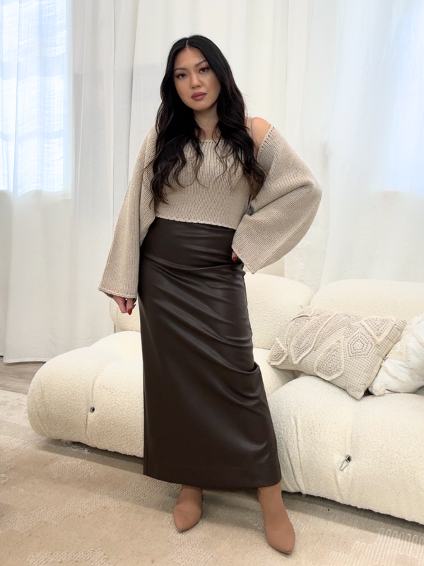 Lada Faux Leather Skirt