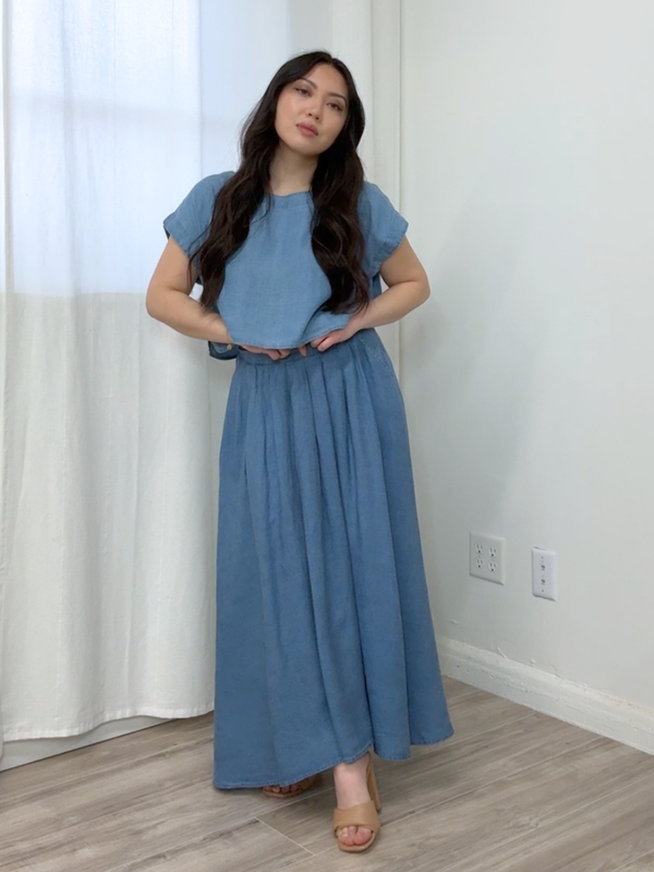 Cam Chambray Skirt Set