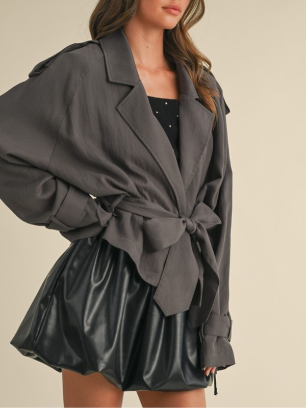 Farah Crop Trench Coat