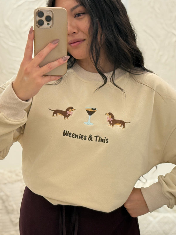 Tinis and Weenies Embroidered Sweatshirt