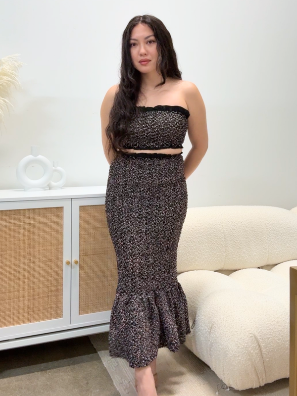 Ana Smocked 2-Piece Skirt Set