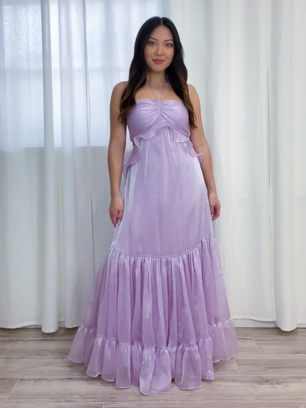 Eloise Halter Dress in Lavender